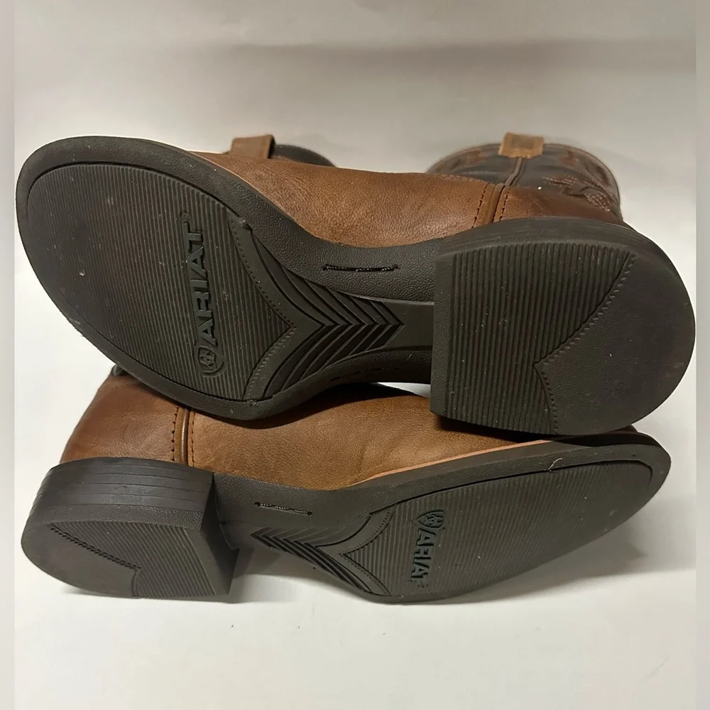 Ariat Men's Brown Sport Stratten Round Toe Cowboy Western Boots - Picture 5 of 10